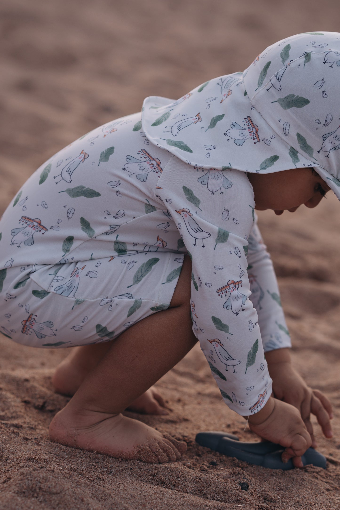 The Birds UPF 50+ Rash guard ( Without Swim Cap )