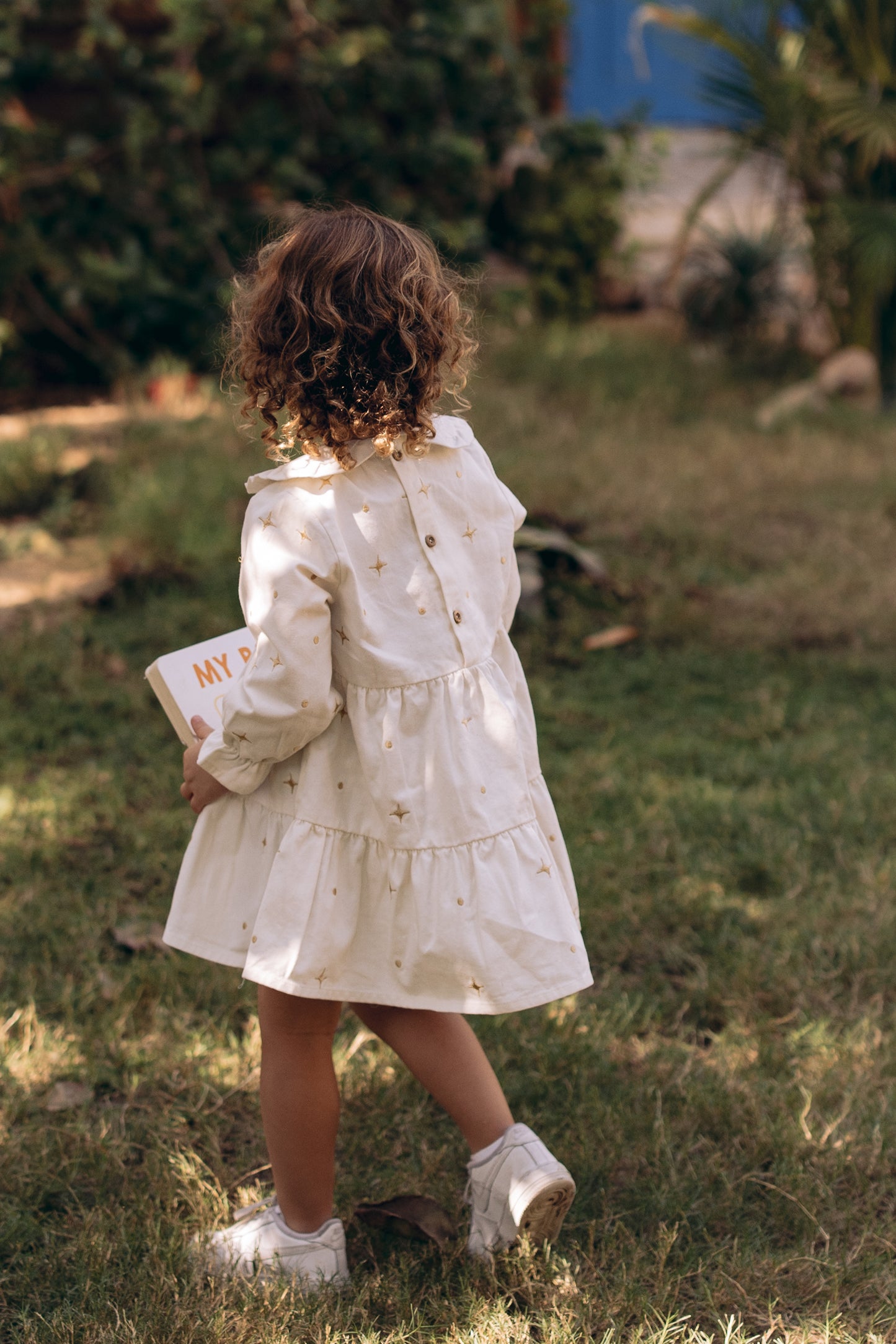 The Starlight & Dots Embroidered Collared Dress