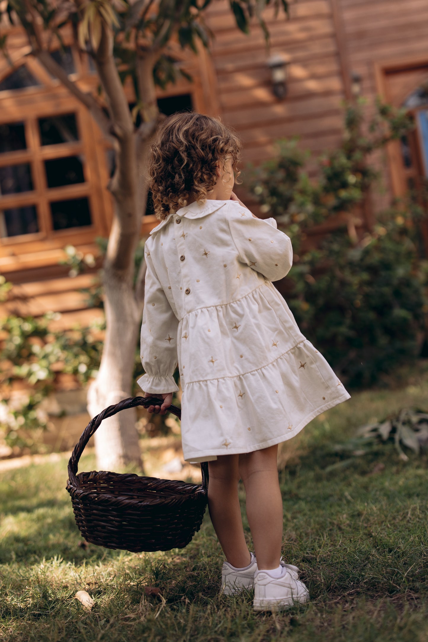 The Starlight & Dots Embroidered Collared Dress