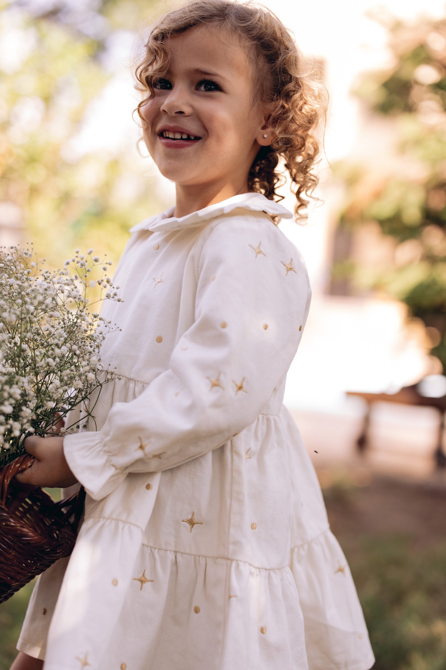 The Starlight & Dots Embroidered Collared Dress