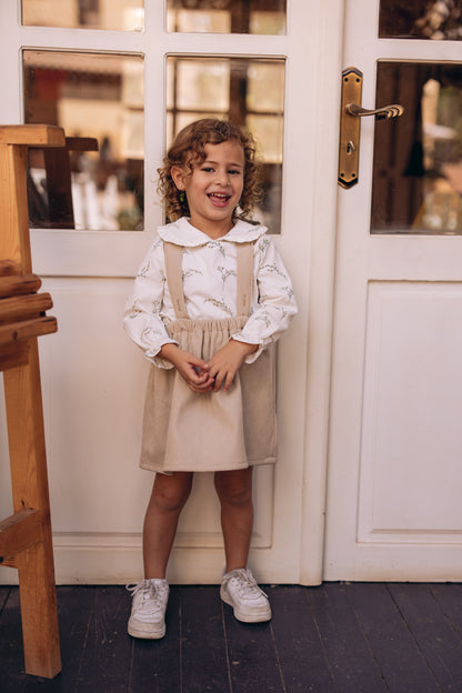 The Corduroy Suspender Skirt