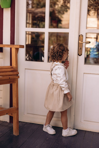 The Corduroy Suspender Skirt