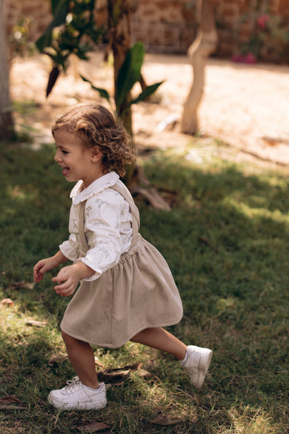 The Corduroy Suspender Skirt