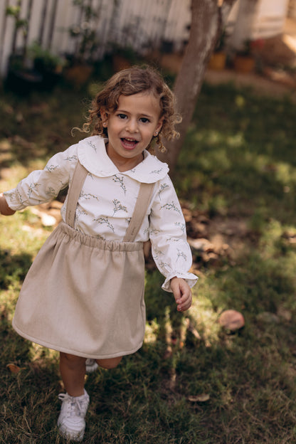 The Corduroy Suspender Skirt