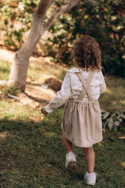 The Corduroy Suspender Skirt