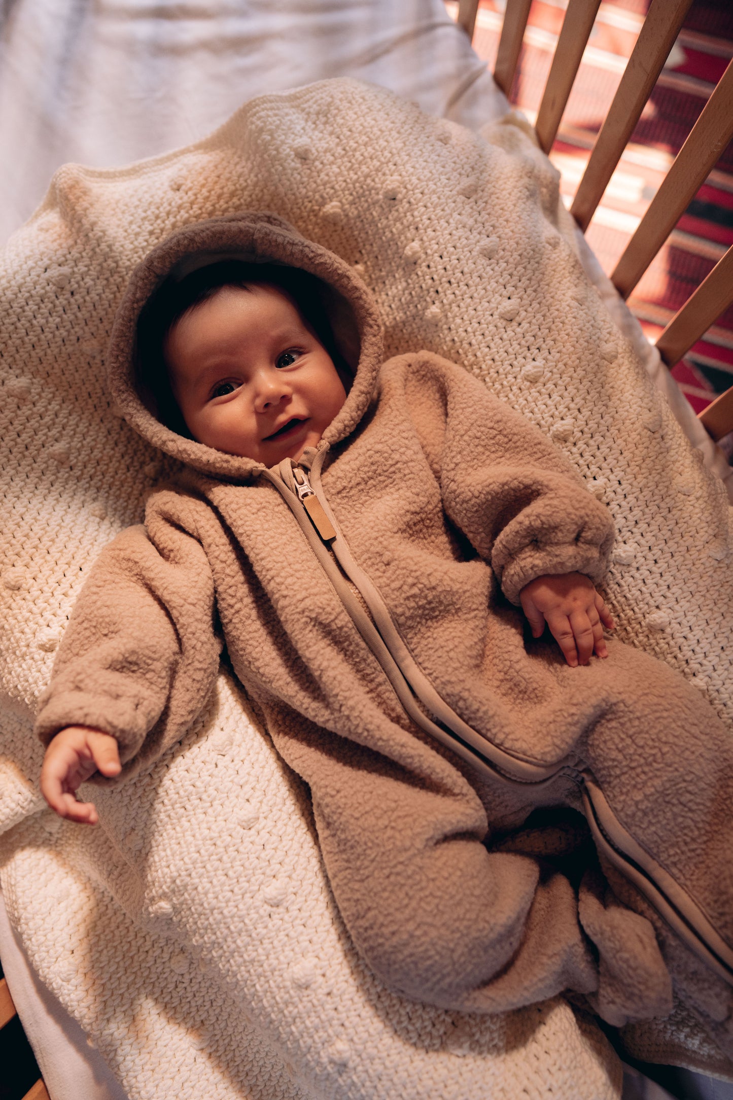 The Hooded Cream Sherpa Jumpsuit