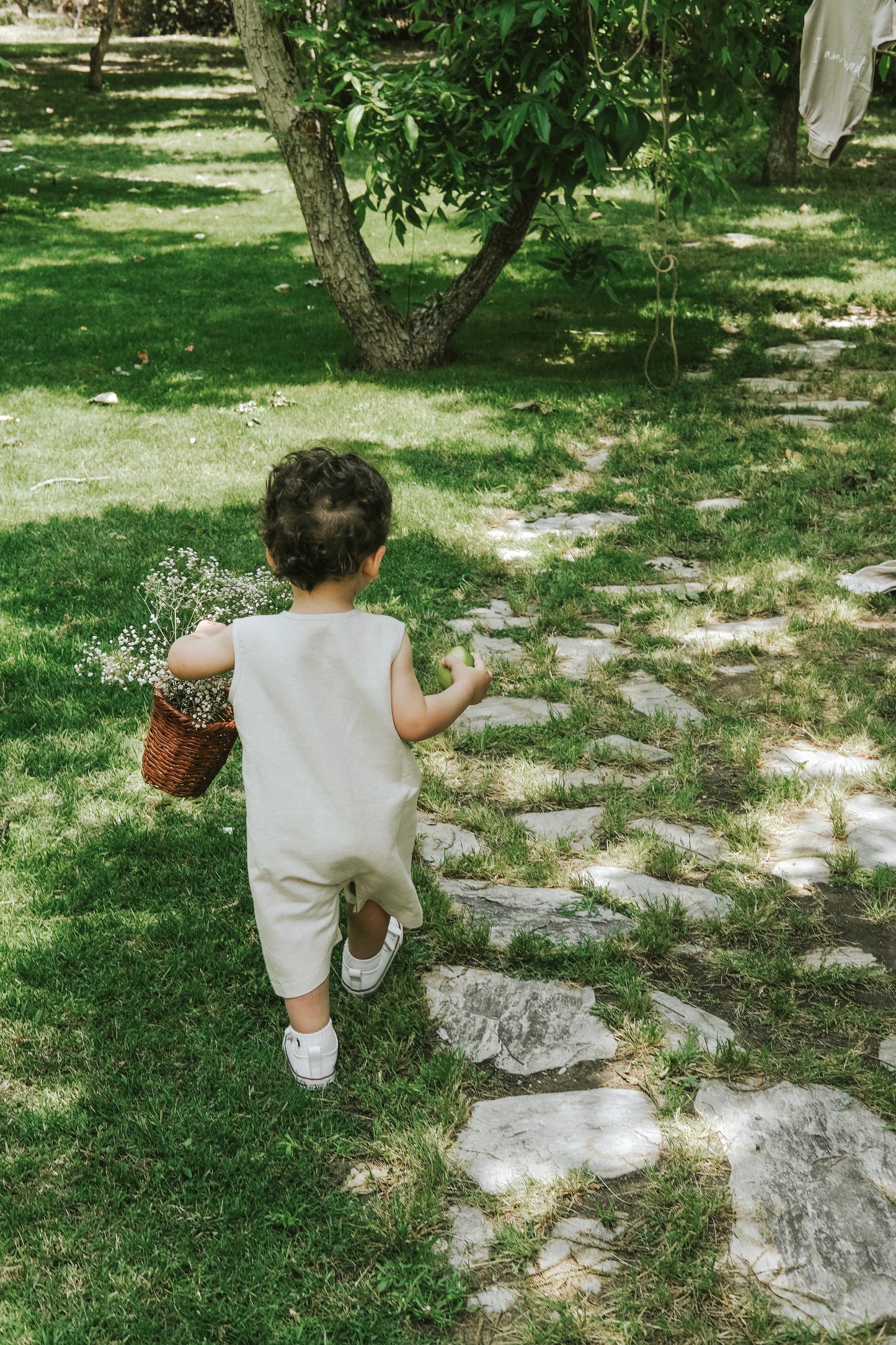 The Linen Buttoned Romper